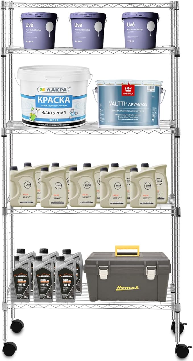 PayLessHere | 5-Tier Wire Shelf by BestOffice
