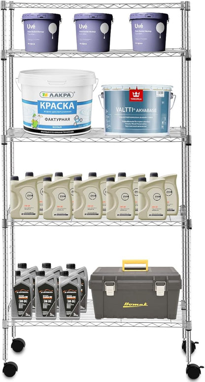 PayLessHere | 5-Tier Wire Shelf by BestOffice
