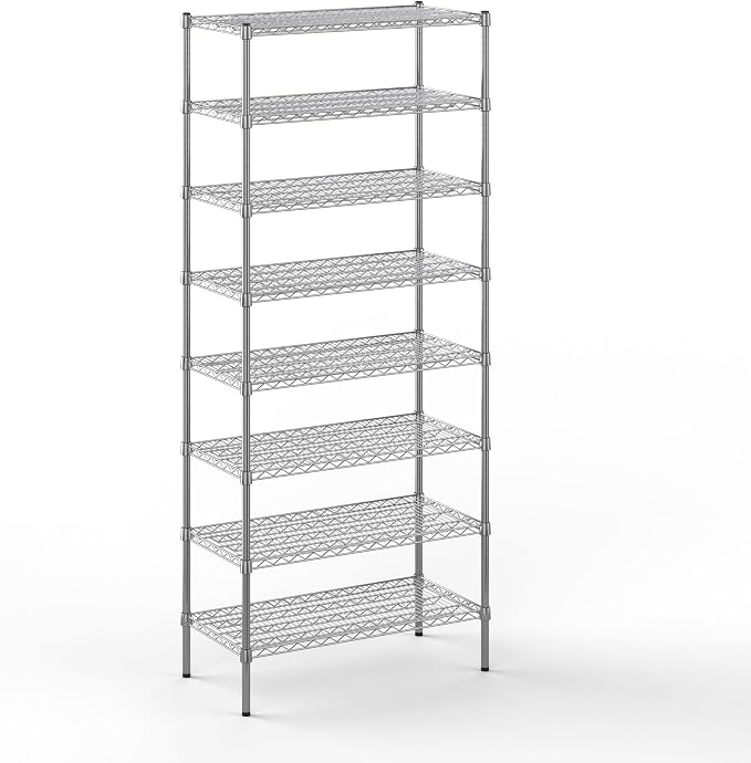 18" Deep x 36" Wide x 86" Height Wire Shelving Kit | 8-Tier | NSF Commercial by Regal+Altair