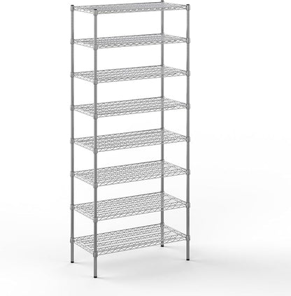 18" Deep x 36" Wide x 86" Height Wire Shelving Kit | 8-Tier | NSF Commercial by Regal+Altair