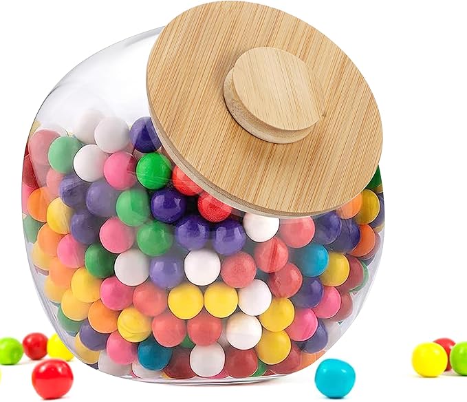 ELLDOO Clear Slanted Plastic Storage Jar by ELLDOO