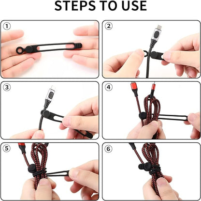 UMUST Silicone Cable Ties, Reusable Cable Management Organizer, Cable Straps - Image 2