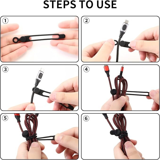 35pcs Silicone Cable Ties, Reusable Cable Management Organizer, Wire - Image 3