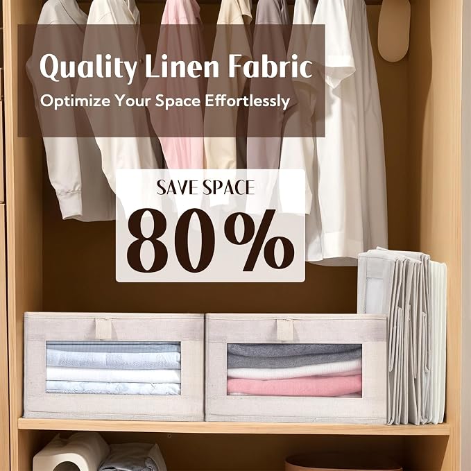 10 Pack Linen Closet Organizers And Storage, Closet Storage Bins - Image 6