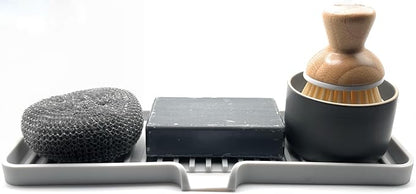 Happitasa Silicone Soap Dish Tray and Sponge Holder - Image 2