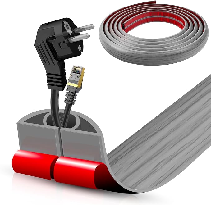Floor Cord Cover Self Adhesive Cord Hider, 10FT Cable Management, Extension by DBHXXMB-HH