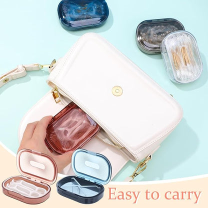 4 Pcs Qtip Holder Hair Tie organizer Small Container Portable Travel Qtips Case - Image 6