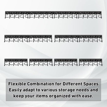 LEYU Metal Garage Tool Organizer Wall Mount, 4 Pack Garden Tool Organizer - Image 4