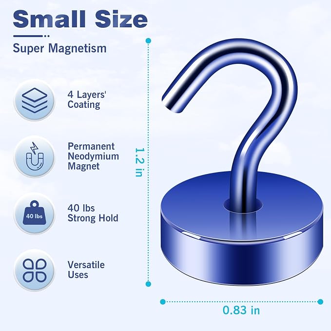 Neosmuk Magnetic Hooks Steel Tube Design - Image 6