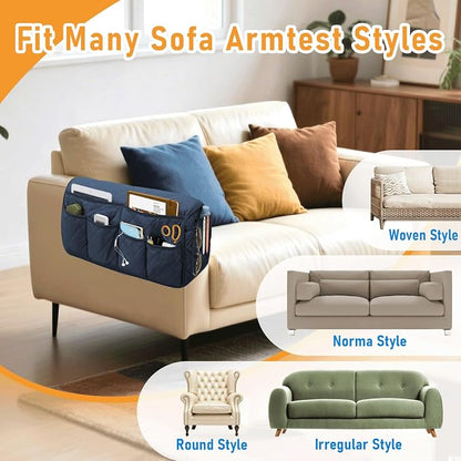 Armchair Caddy, Sofa Armrest Organizer, Non Slip Recliner Organizer, Remote - Image 7
