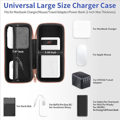 iMangoo Travel Essential Electronics Organizer Pouch Charger Case, Shockproof - Image 2