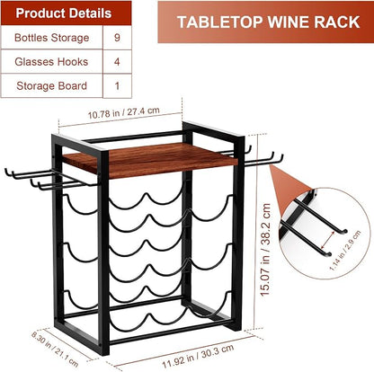 B4Life Wine Rack Countertop, Wine Glass Holder and Bottle Holder - Image 6