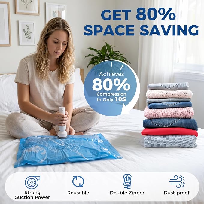 18 Pack Vacuum Storage Bags for Travel - Image 4