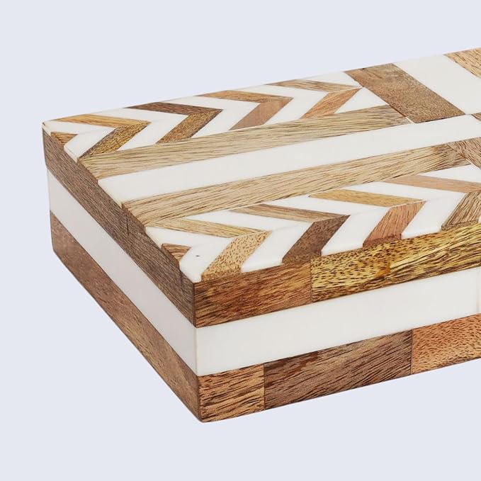 Handicrafts Home White Large Decorative Storage Box - Image 5