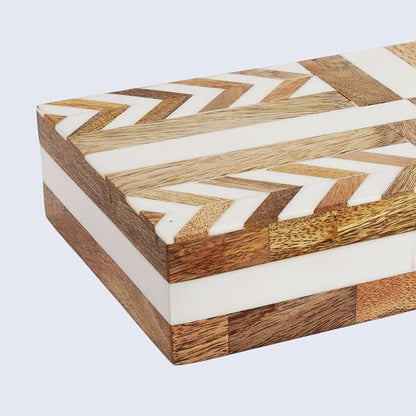 Handicrafts Home White Large Decorative Storage Box - Image 5