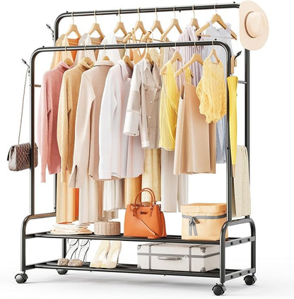 TigerParty Double Rods Clothes Rack by StrongShelfSmarterStorage