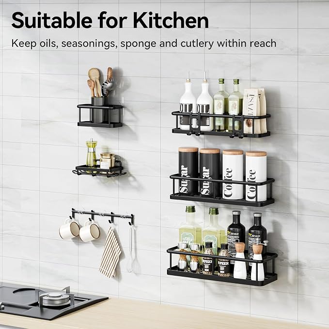 YASONIC Shower Caddy Adhesive, Rustproof Shower Organizer - Image 7