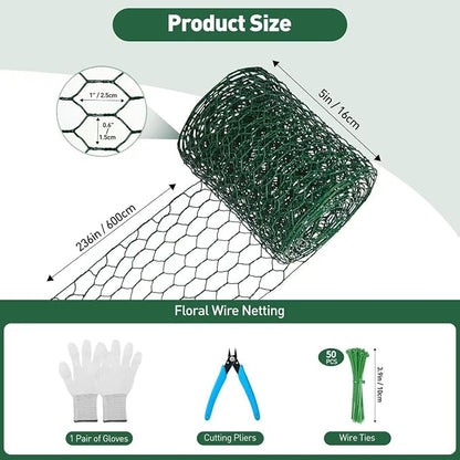 5 in×236 in Floral Wire Netting, Garden Fencing, Protect Plant & Decorate - Image 2
