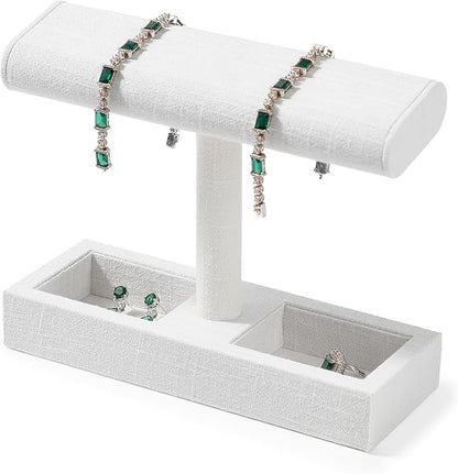 Oirlv Linen T-Bar Watch Display Stand Jewelry Display Props Jewelry Organizer by Oirlv