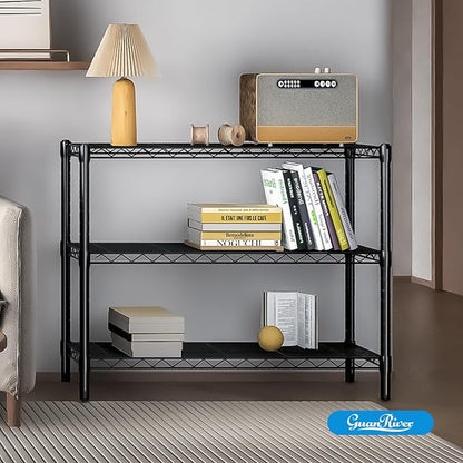 3-Shelf Adjustable Metal Shelf Wire Shelving Unit Storage Rack Display Shelf - Image 7