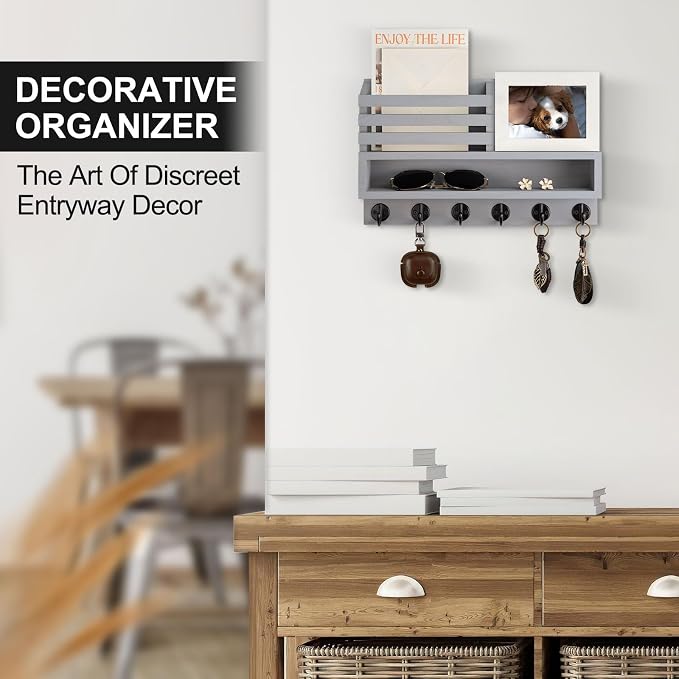 Key and Mail Holder Wall Mount, Key Hanger - Image 4