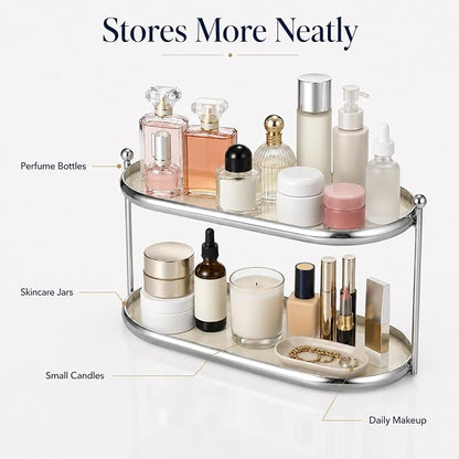 2 Tier Perfume Organizer, Stainless Steel Frame - Image 6