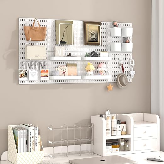 Pegboard Combination Kit, 8 Peg Boards and 30 Accessories Modular Hanging Black - Image 6