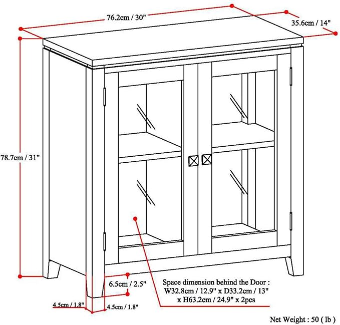 SIMPLIHOME Cosmopolitan Storage Cabinet - Image 3