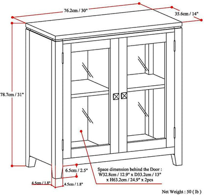 SIMPLIHOME Cosmopolitan Storage Cabinet - Image 3