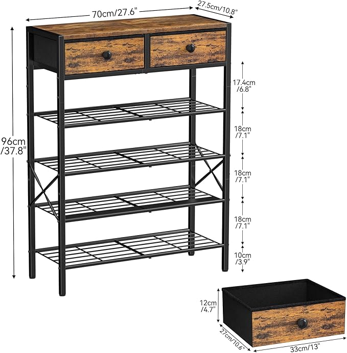 Shoe Rack for Entryway, 5 Tier Shoe Organizer - Image 3