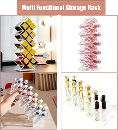 Lipstick Organizer, 16 Slots Fish Shape Cosmetic Lip Gloss Tower - Image 7
