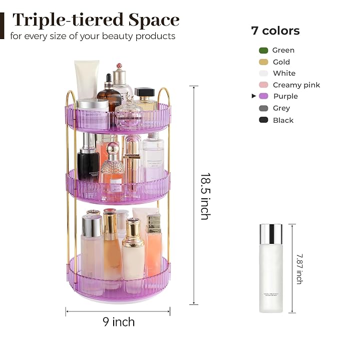 Aveniee Rotating Makeup Organizer - Image 5