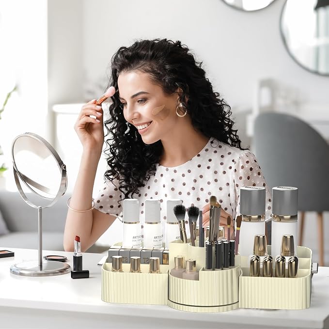 Rotating Makeup Organizer Cosmetic Display Case, Used - Image 5