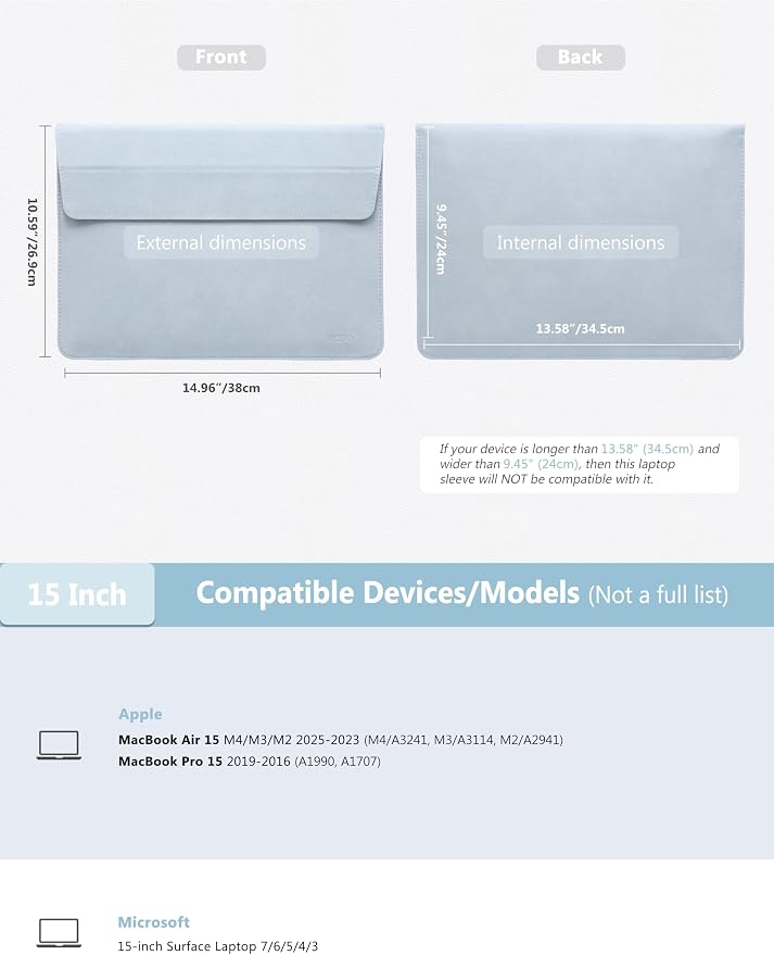 HYZUO 15 Inch Laptop Sleeve - Image 6