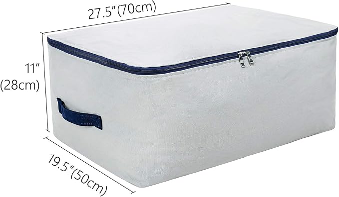 Pack of 2, 100% Natural Canvas Cotton Large Size Storage Bags - Image 2