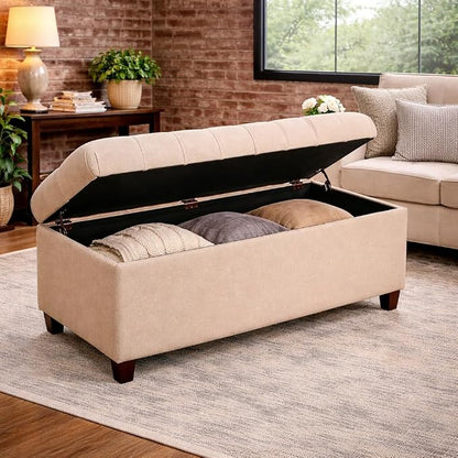 Homepop Home Decor | Tufted Ainsley Button Storage Ottoman Bench - Image 5
