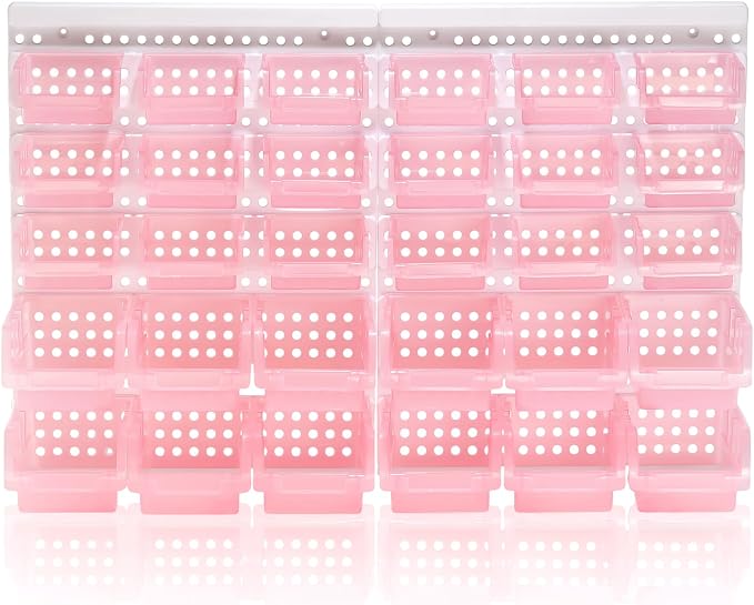 Transparent Pink Garage Organizer Bins - Image 5