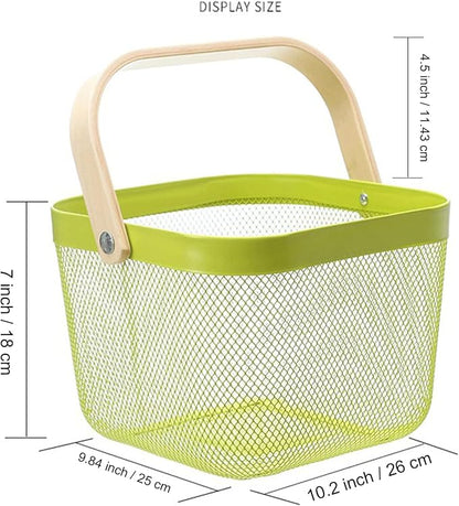 AJIODA Metal Mesh Steel Basket, Storage Organizer Basket Multi-functional - Image 2