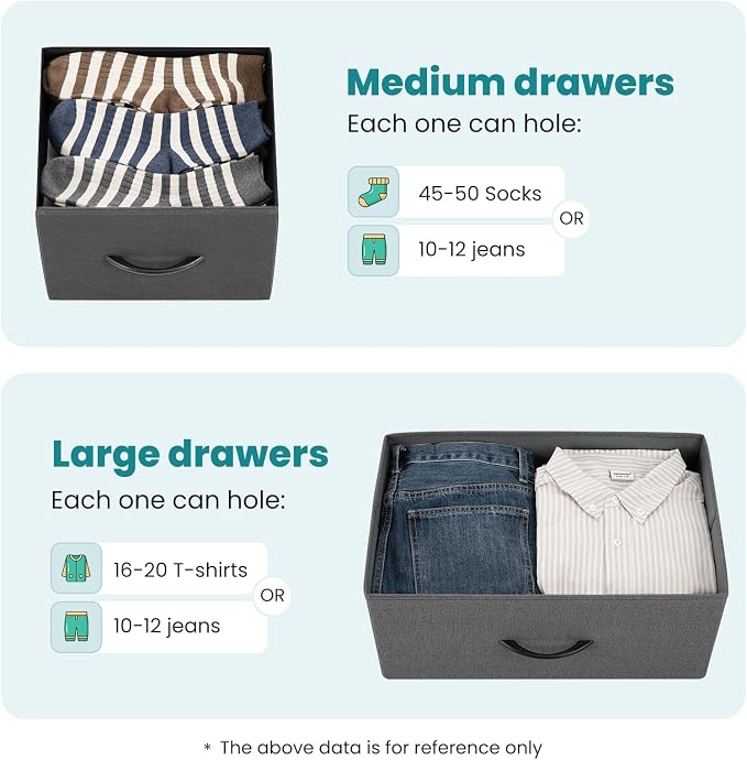 OLIXIS 7 Drawers Fabric Dresser - Image 5