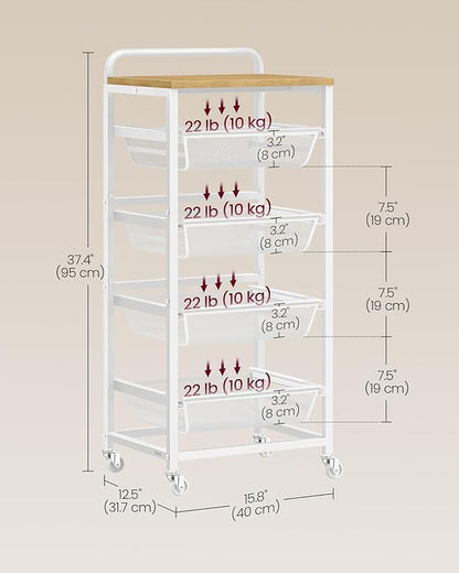 VASAGLE Storage Rolling Cart - Image 7