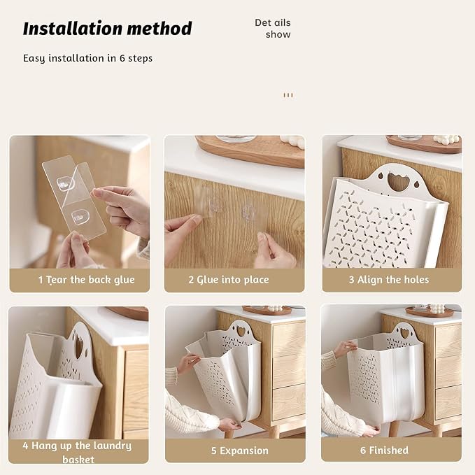 2PCS Hanging Laundry Baskets - Image 6