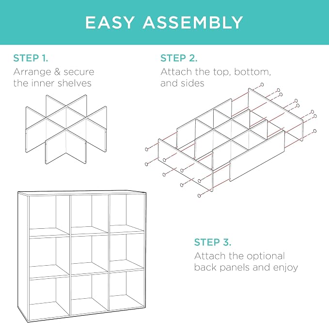 Best Choice Products 9-Cube Storage Organizer, 13.5in Shelf Opening, Display - Image 7