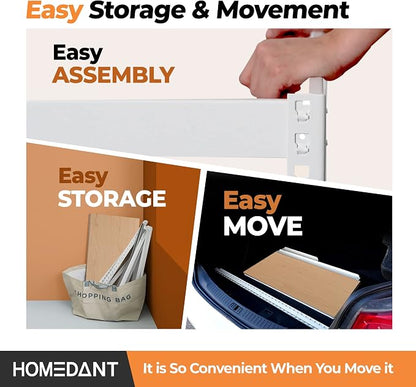 HOMEDANT 5 Tier Storage Shelves Adjustable Laminated Boltless Garage Metal - Image 8