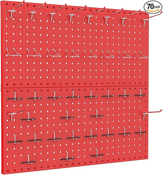 TORACK Metal Pegboard Wall Organizer 24" x 24" or 12" x 48" by TORACK