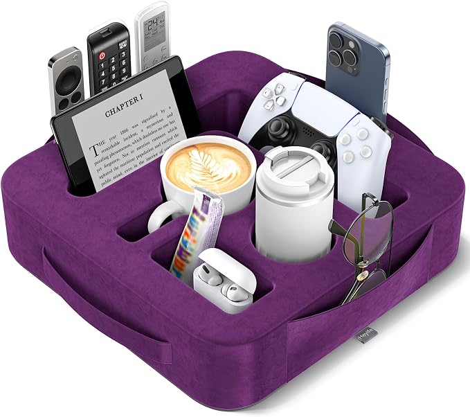 Couch Cup Holder Pillow, Sofa and Bed Caddy by Unknown