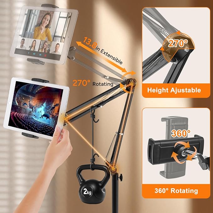 Tablet Floor Stand with 12lb Base - Image 4