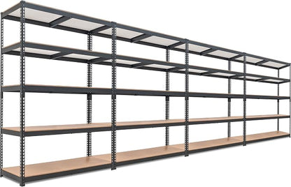 HOMEDANT 5 Tier Storage Shelves Adjustable Laminated Boltless Garage Metal by TheBestOrganizingSolution
