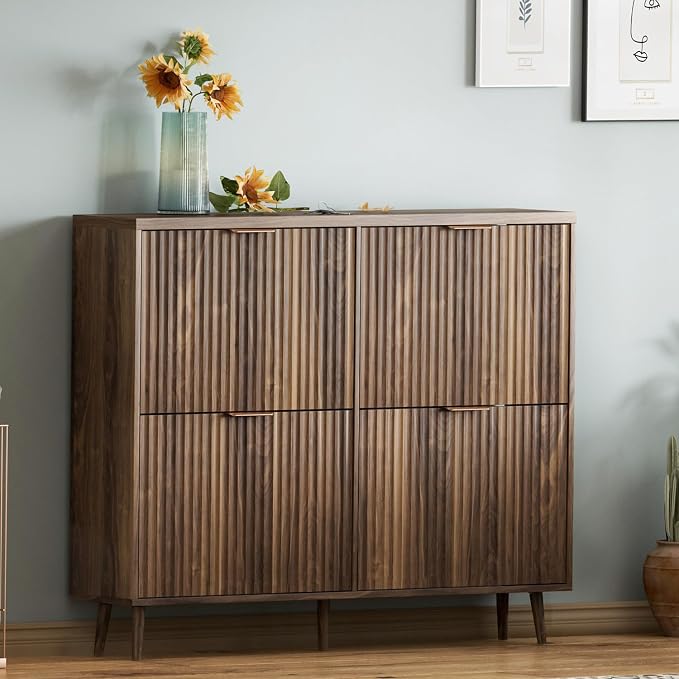Shoe Cabinet Storage, Modern Freestanding Organizer - Image 7