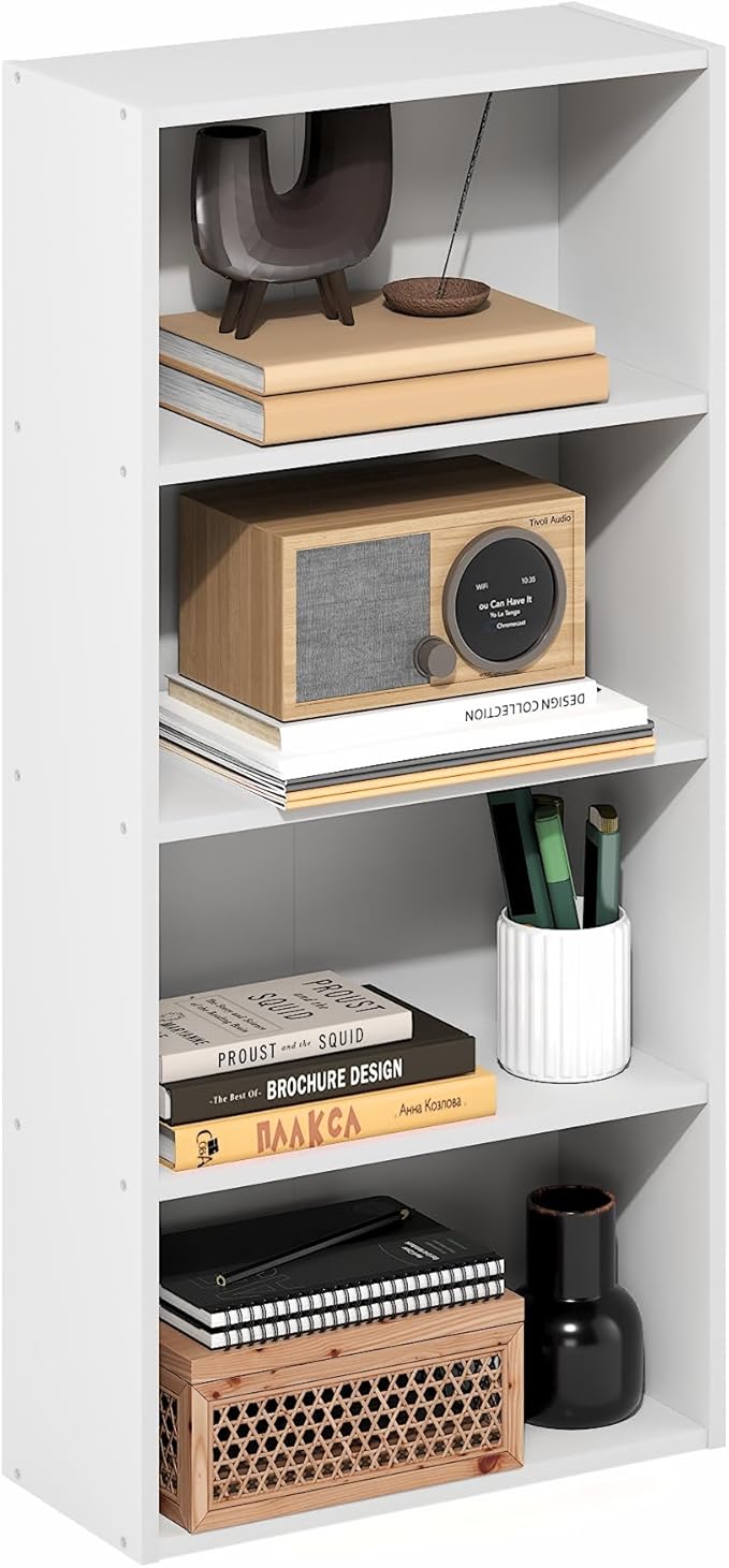 Furinno Basic Book Shelf, 4-Tier Bookcase by Furinno-FitsYourSpaceFitsYourBudget