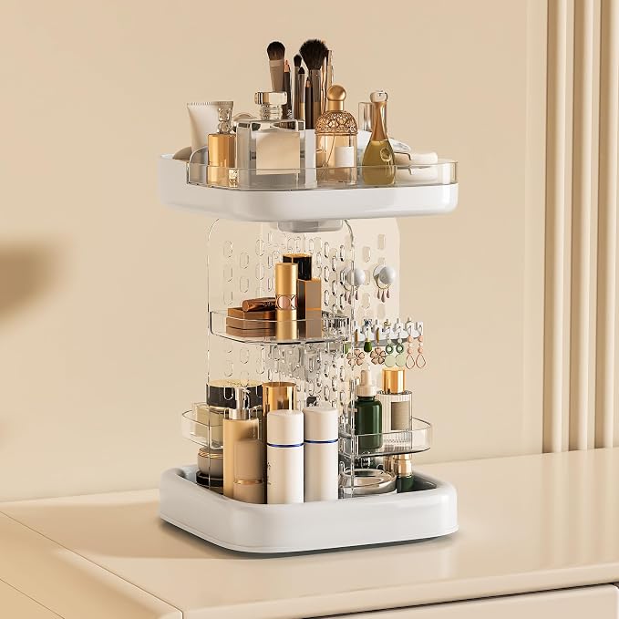 360 Rotating Makeup Organizer for Vanity & Countertop, Spinning Perfume and - Image 4